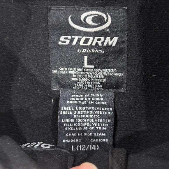 Dickies Storm Puffer Softshell Racing Jacket kids L Russo Stihl Power Equipment - Picture 8 of 9